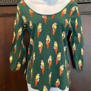 Anthropologie Parrot Blouse M